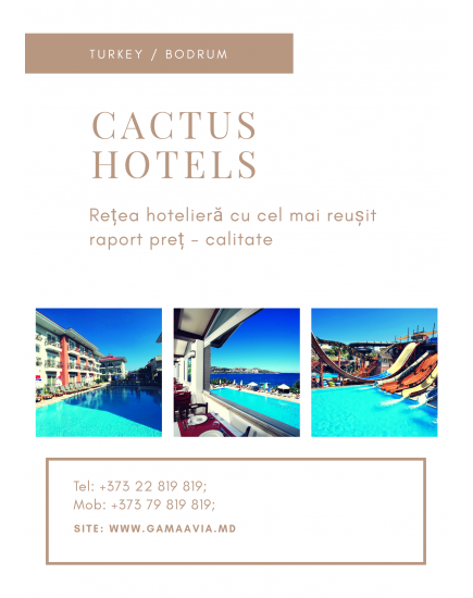 Bodrum! Rețeaua hotelieră CACTUS! de la 379 €!