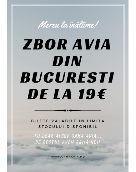 Zboruri avia din București de la 19 €