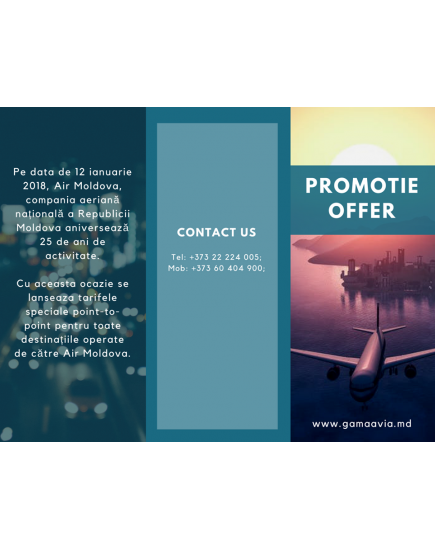 Bilete promoționale la Air Moldova